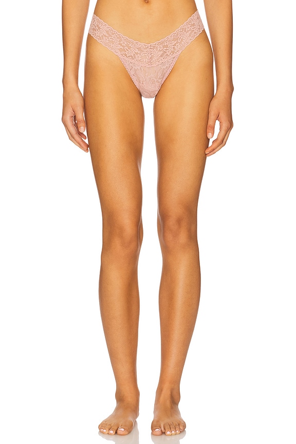 view 2 of 5 5 Low Rise Thongs in Seashell Beige, Peachfizz, Pearl Grey, Artichoke Heart, Desert Rose