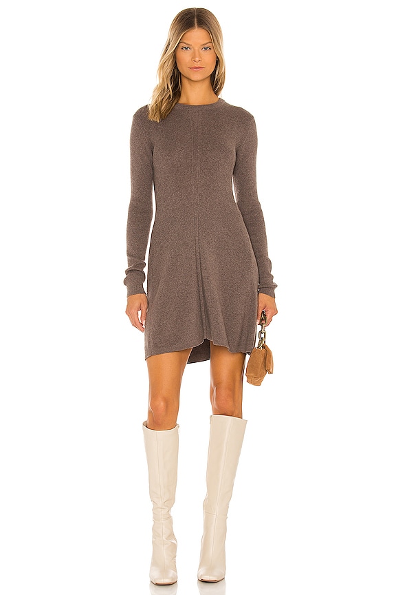 MONROW Sweater Mini Dress in Iced Coffee | REVOLVE