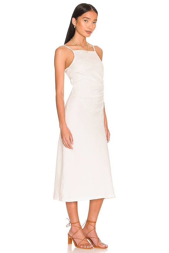 view 2 of 3 Linen Midi Dress in White