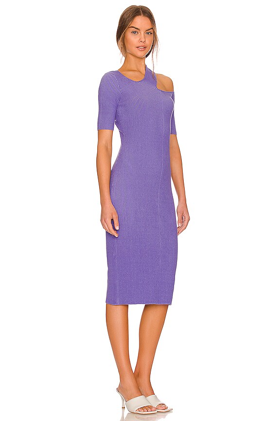 view 2 of 3 Twotone Sweater Rib Midi Dress in Aster Purple