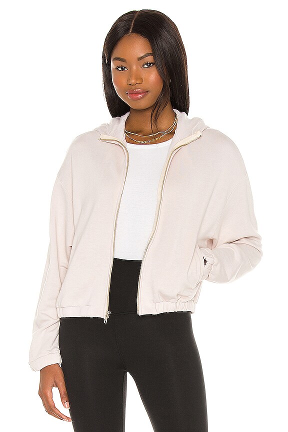 view 1 of 4 Supersoft Fleece Zip Up Hoody in Bone