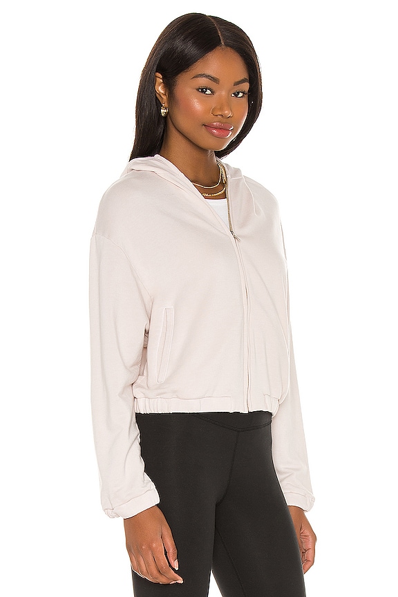 view 2 of 4 Supersoft Fleece Zip Up Hoody in Bone