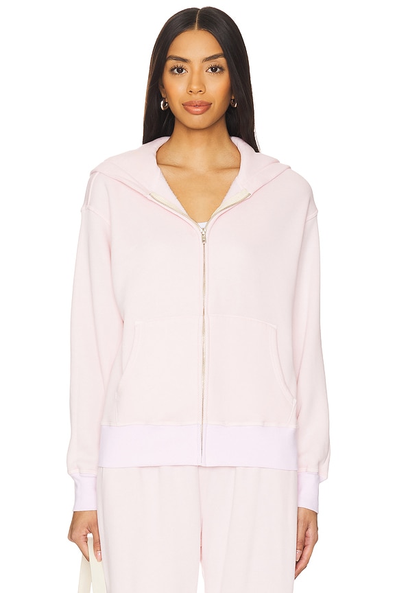 view 2 of 5 Relaxed Zip Up Hoody in Pink Sorbet
