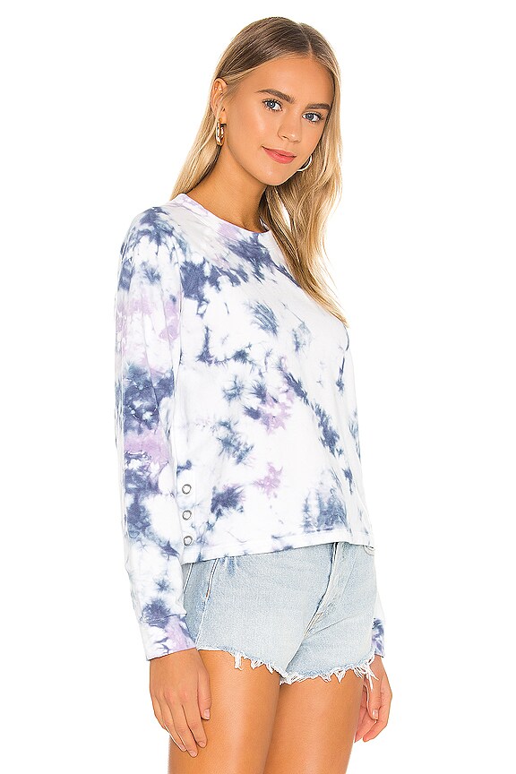 view 2 of 4 Bamboo Tie Dye Raglan Sweatshirt in Midnight & Iris
