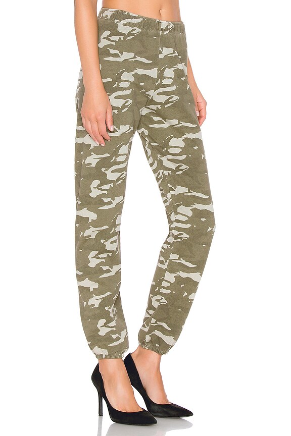 view 2 of 4 Two Tone Camo High Waisted Sweatpants in Olive