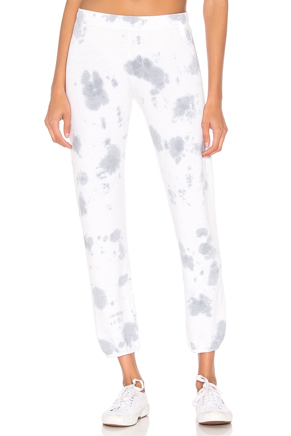 view 1 of 4 Elastic Waist Cloud Tie Dye Sweats in Vintage Black