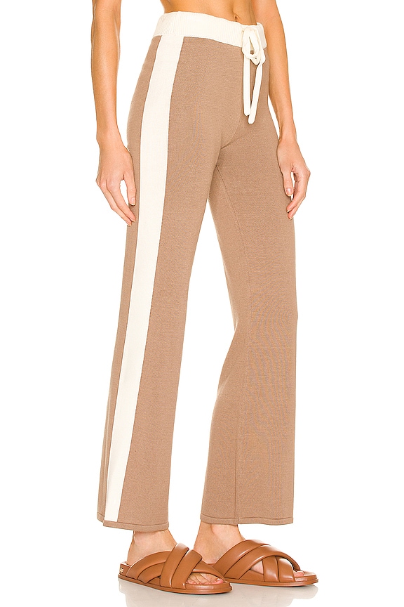 view 2 of 5 Color Block Lounge Pant in Light Khaki & Ivory