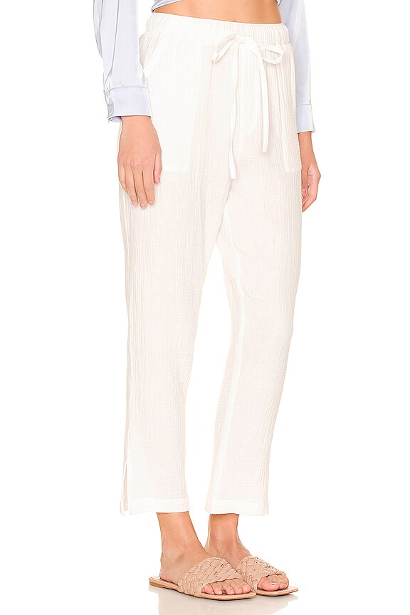 view 2 of 4 PANTALON GAZE in White