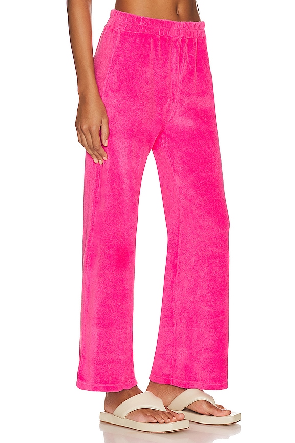 view 2 of 4 Terry Cloth Flare Sweat Pant in Azalea