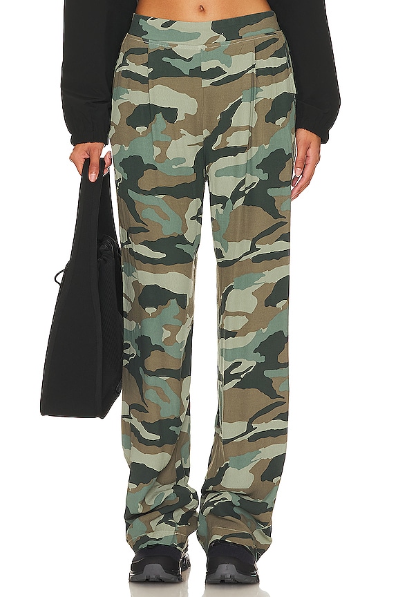 MONROW Camo Pants With Pleats in Green Grey REVOLVE