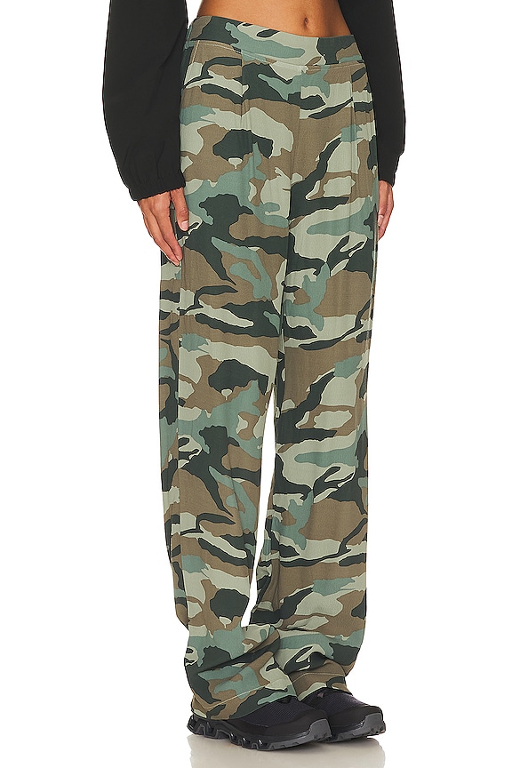 view 2 of 4 Camo Pants With Pleats in Green Grey
