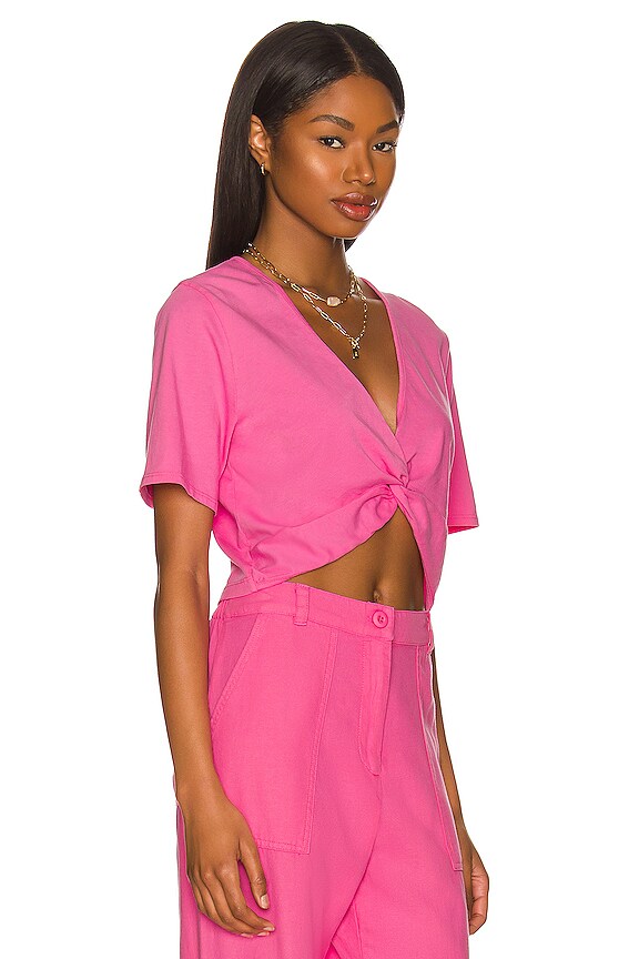 view 2 of 4 Top torsadé devant in Rose Bud