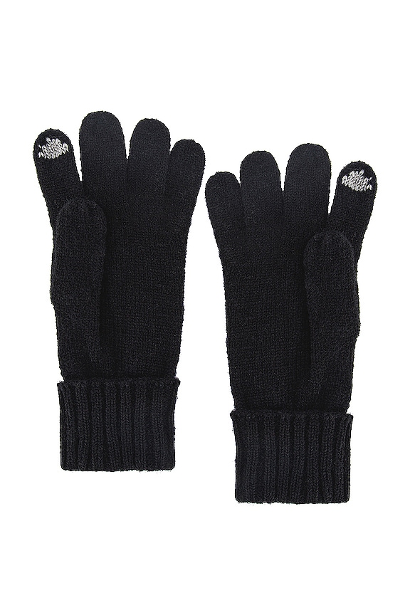 view 2 of 2 Cable Knit Touch Screen Glove in Black