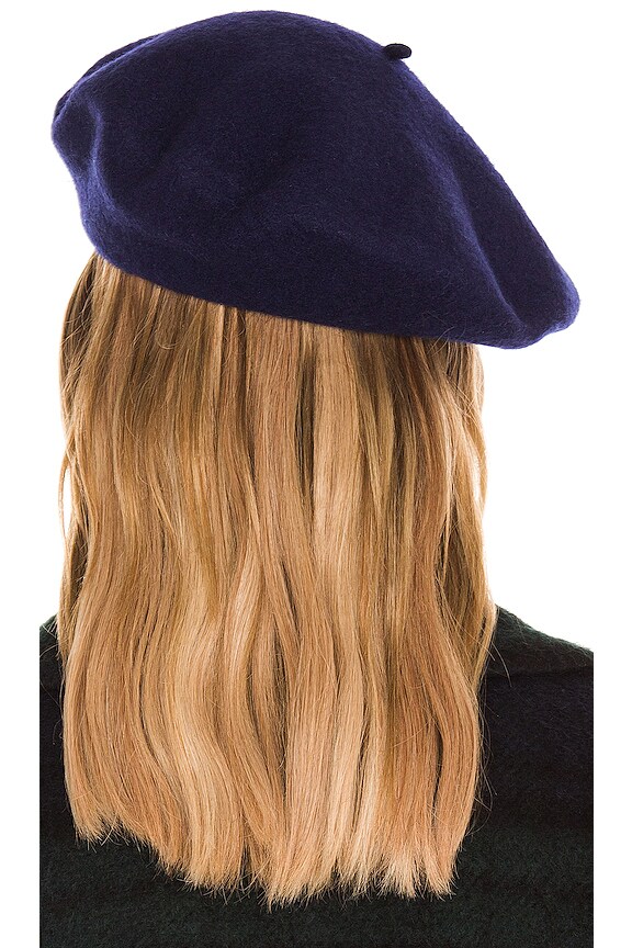 view 2 of 3 Classic Wool Beret in Navy