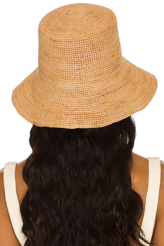 view 2 of 3 Chic Crochet Bucket Hat in Natural