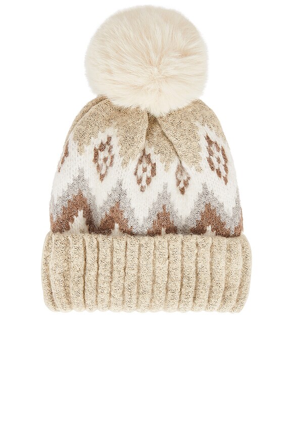 view 2 of 3 Fair Isle Beanie in Neutral