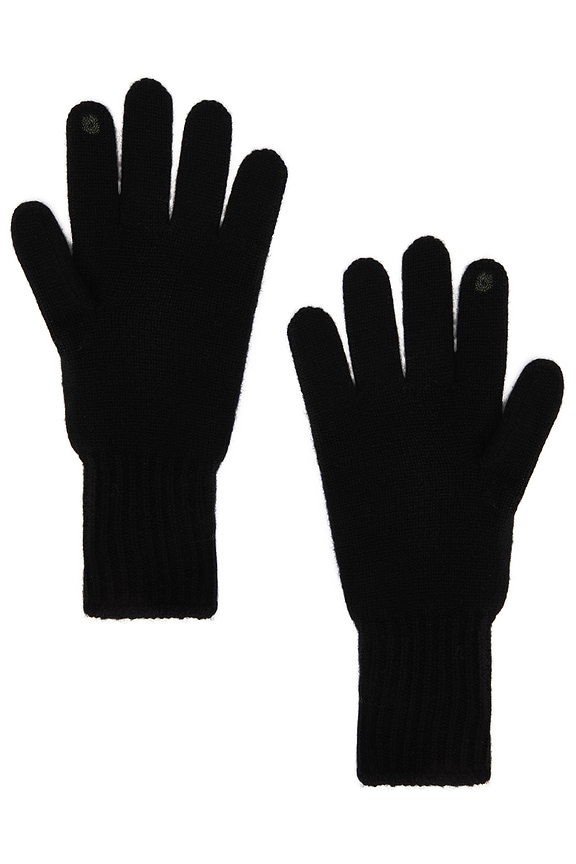view 2 of 2 Cashmere Texting Gloves in Black