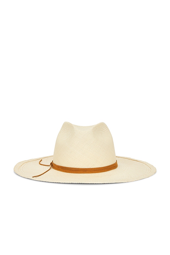 view 2 of 3 Xl Jill Panama Hat in Natural & Tobacco