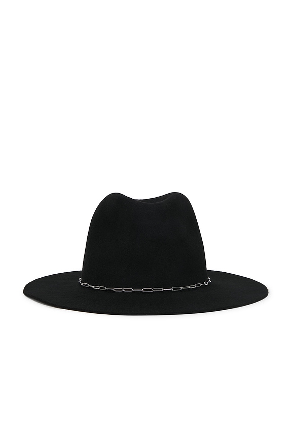 view 2 of 4 Harper Fedora Hat in Black & Silver