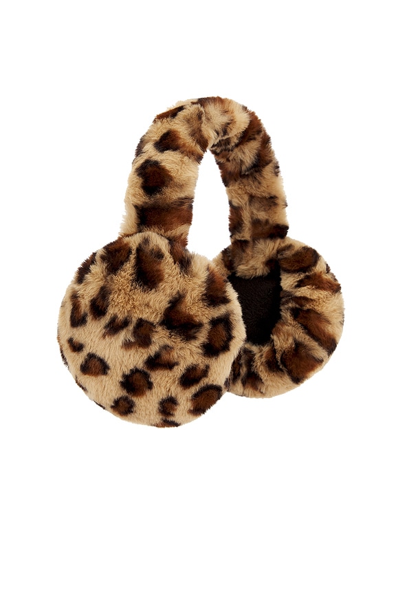view 2 of 2 Faux Fur Earmuff in Leopard