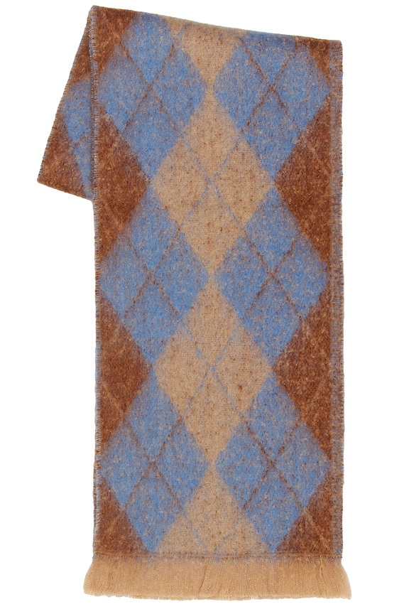 view 2 of 4 ÉCHARPE ARGYLE  in Brown & Blue