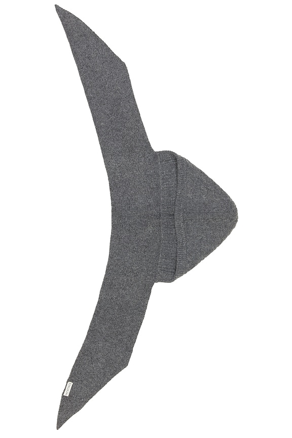 view 2 of 3 Cable Hooded Scarf in Grey