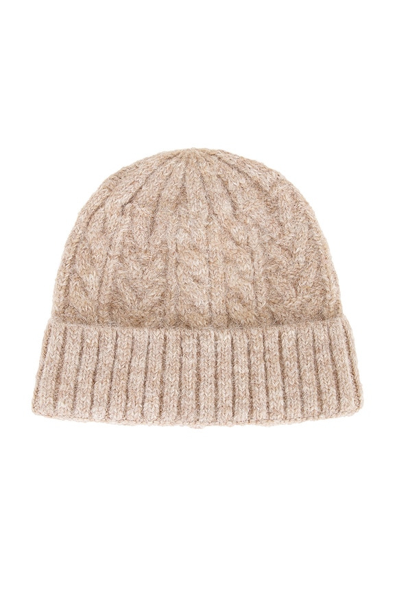 view 2 of 3 Alpine Cable Beanie in Taupe