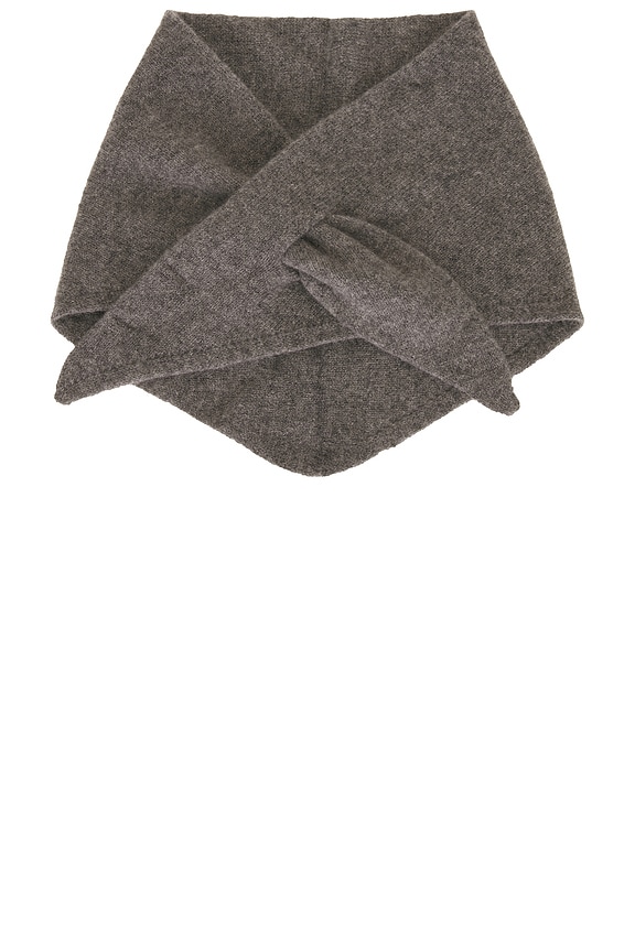 view 2 of 3 Triangle Knit Scarf in Grey