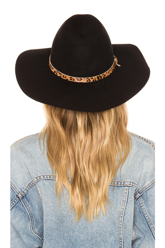 view 2 of 3 Cameron Hat in Black & Leopard