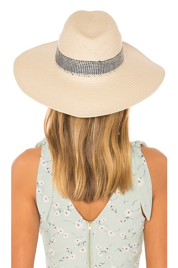 view 2 of 3 CHAPEAU DE SOLEIL GINGHAM in Natural & Navy
