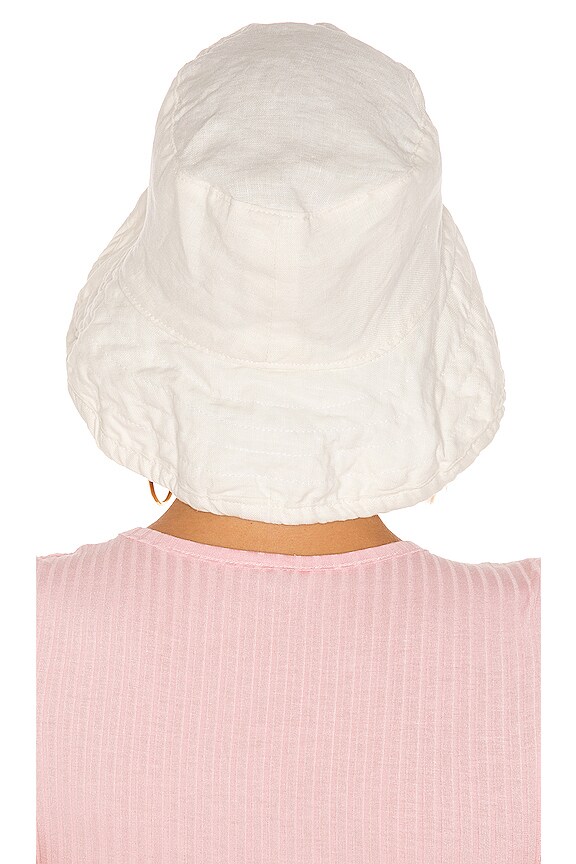 view 2 of 3 Washed Linen Crusher Hat in Ivory