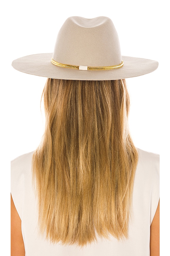 view 2 of 3 Glam Hat in Beige & Chain