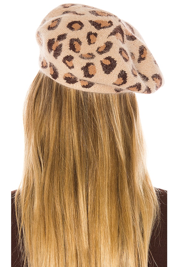 view 2 of 3 Leopard Beret in Natural
