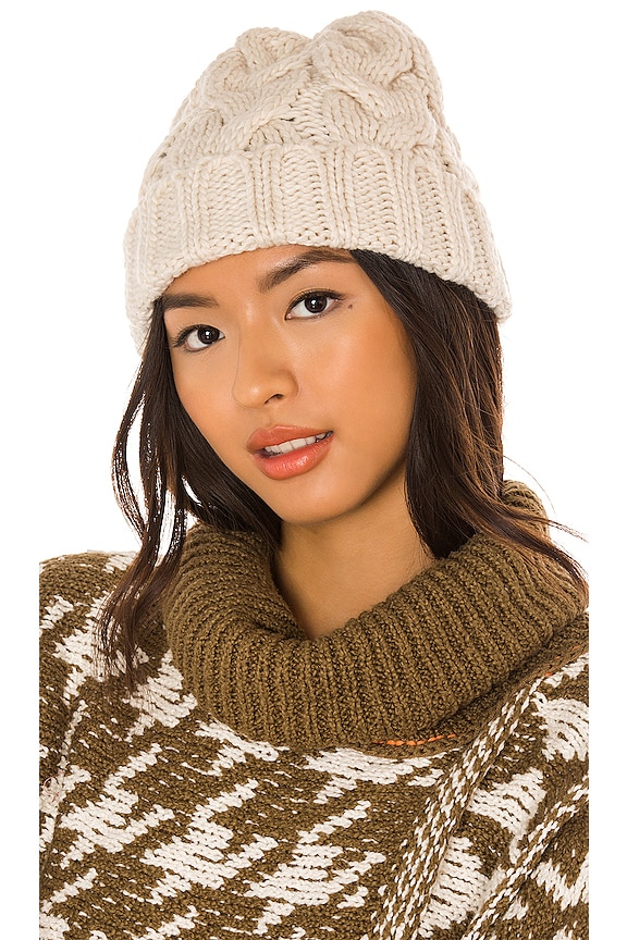 view 1 of 3 Fisherman Cable Hat in Ivory