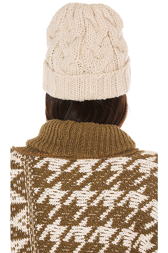view 2 of 3 Fisherman Cable Hat in Ivory