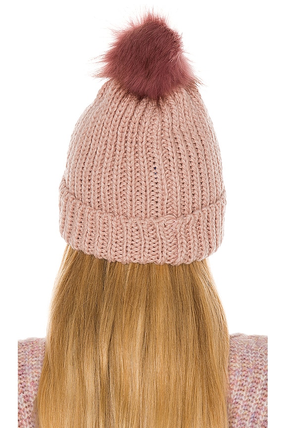 view 2 of 3 Bryce Faux Fur Beanie in Blush