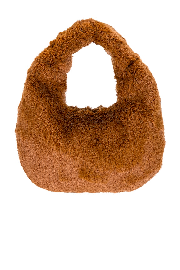 view 2 of 4 Faux Fur Handled Bag in Tobacco
