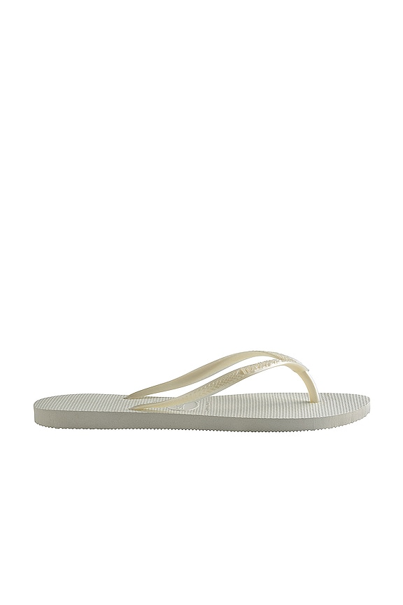 view 2 of 3 Slim Flip Flop in White