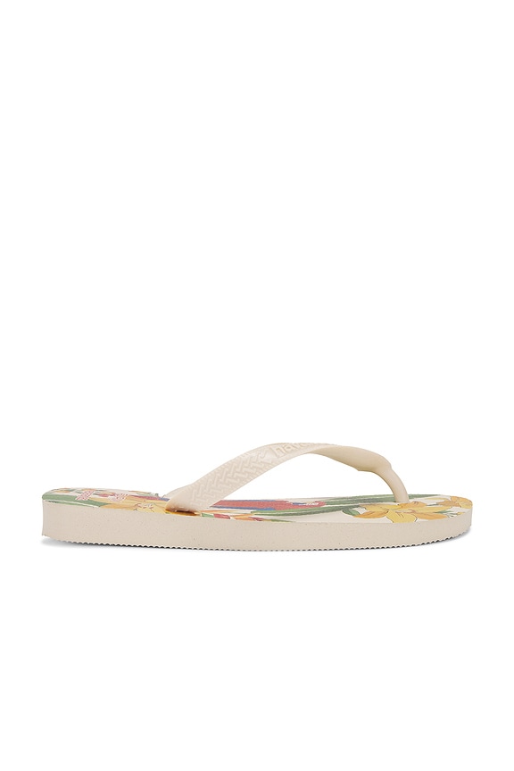 view 2 of 5 Farm Rio Parrot and Floral Sandal in Beige