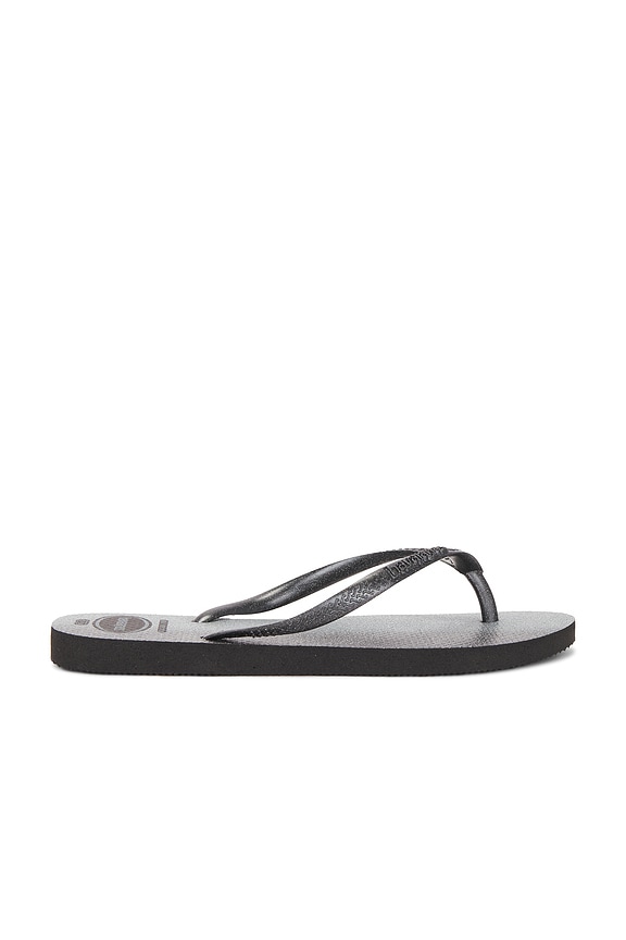 view 2 of 5 Slim Gloss Sandal in Black