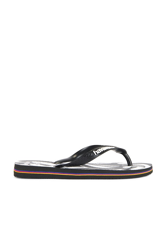 view 2 of 5 Farm Tucanada Rainbow Flip Flop in Black