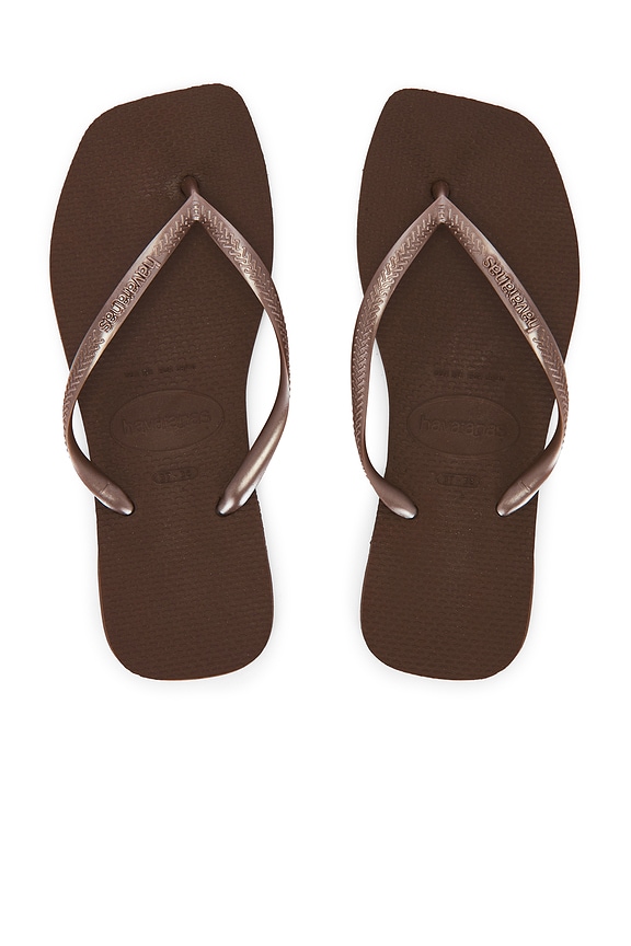 view 1 of 5 SANDALIA SLIM SQUARE in Dark Brown