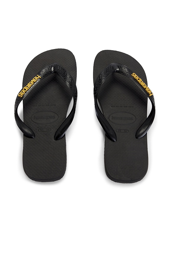 view 1 of 5 Top Logo Metallic Sandal in Black