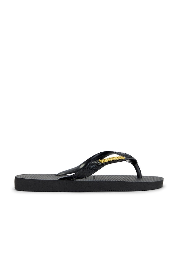 view 2 of 5 Top Logo Metallic Sandal in Black