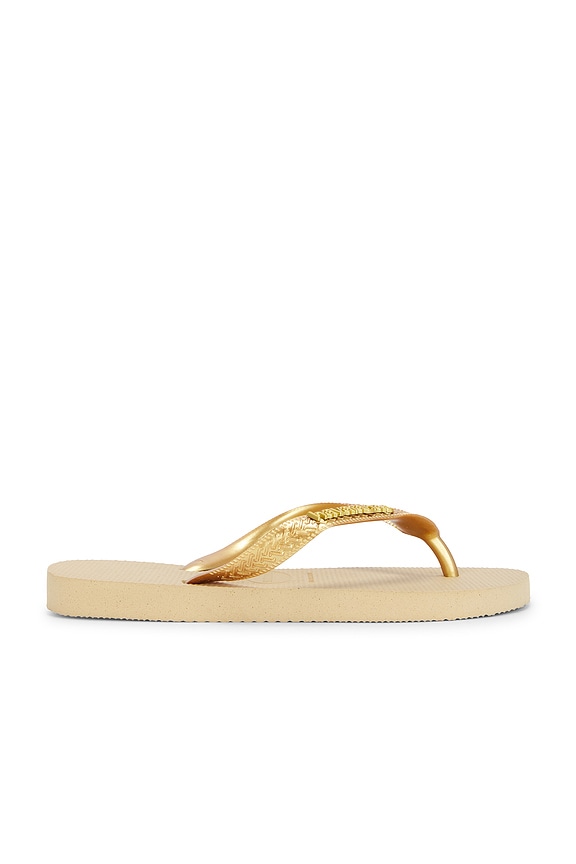 view 2 of 5 Top Logo Metallic Sandal in Golden