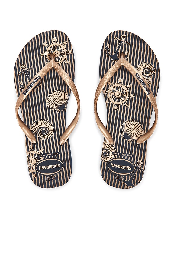 view 1 of 5 SANDALIA SLIM NAUTICAL in Navy Blue & Rose