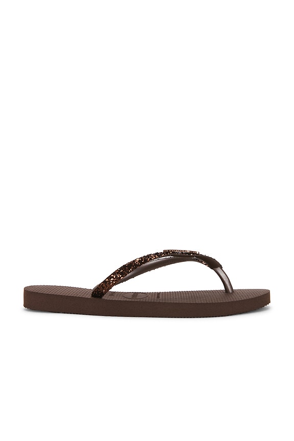 view 2 of 5 SANDALIA SLIM GLITTER II in Dark Brown