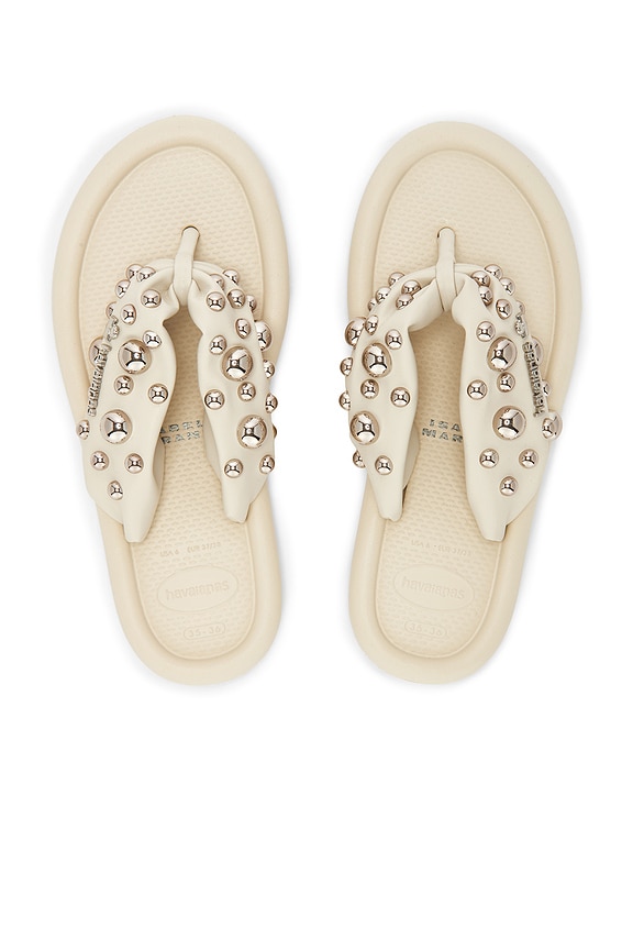 view 1 of 5 TONGS MAXI PUFFED STUDS in Beige