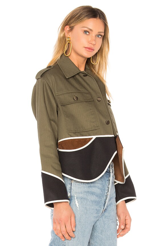 view 2 of 4 КУРТКА VINTAGE CROPPED OLIVE DRAB in Olive