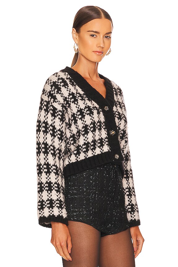 view 2 of 4 CÁRDIGAN CASSIDY in Black & Whtie